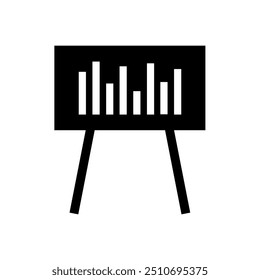 Icono de presentación de negocios ilustrado sobre fondo