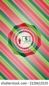Business-Präsentation Symbol im Weihnachtsabzeichen. 