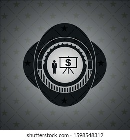 business presentation icon inside retro style black emblem