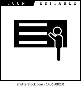 business presentation icon isolated sign symbol vector illustration - vector 