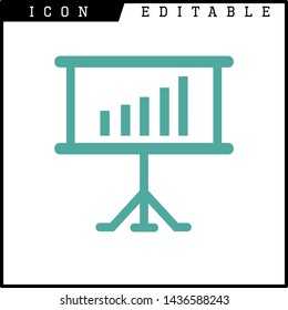 business presentation icon isolated sign symbol vector illustration - vector 