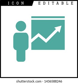 business presentation icon isolated sign symbol vector illustration - vector 