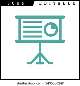 business presentation icon isolated sign symbol vector illustration - vector 