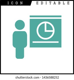 business presentation icon isolated sign symbol vector illustration - vector 