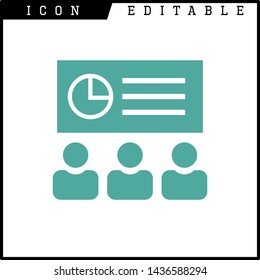 business presentation icon isolated sign symbol vector illustration - vector 