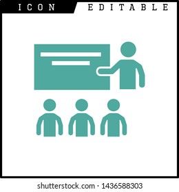 business presentation icon isolated sign symbol vector illustration - vector 
