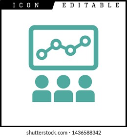 business presentation icon isolated sign symbol vector illustration - vector 
