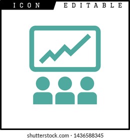 business presentation icon isolated sign symbol vector illustration - vector 