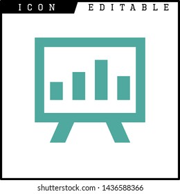 business presentation icon isolated sign symbol vector illustration - vector 