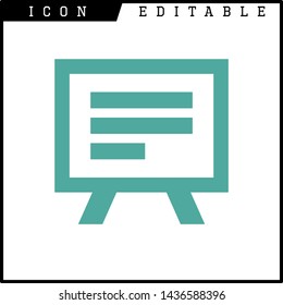 business presentation icon isolated sign symbol vector illustration - vector 