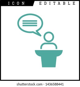 business presentation icon isolated sign symbol vector illustration - vector 