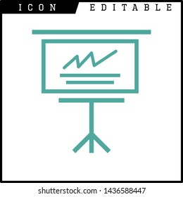 business presentation icon isolated sign symbol vector illustration - vector 