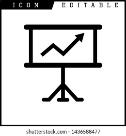 business presentation icon isolated sign symbol vector illustration - vector 