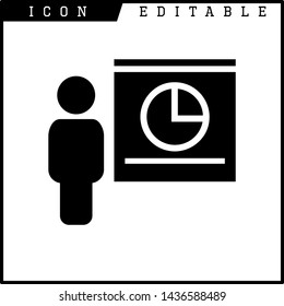 business presentation icon isolated sign symbol vector illustration - vector 
