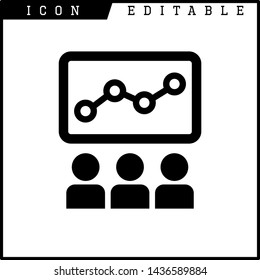 business presentation icon isolated sign symbol vector illustration - vector 