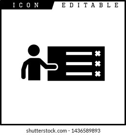 business presentation icon isolated sign symbol vector illustration - vector 
