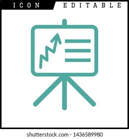 business presentation icon isolated sign symbol vector illustration - vector 