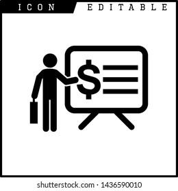 business presentation icon isolated sign symbol vector illustration - vector 
