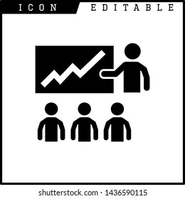 business presentation icon isolated sign symbol vector illustration - vector 