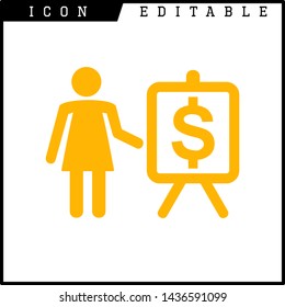 business presentation icon isolated sign symbol vector illustration - vector 