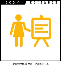 business presentation icon isolated sign symbol vector illustration - vector 