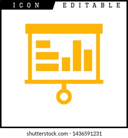 business presentation icon isolated sign symbol vector illustration - vector 