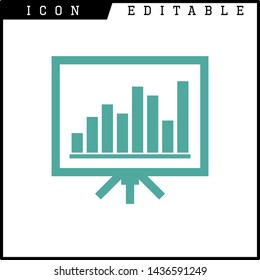 business presentation icon isolated sign symbol vector illustration - vector 