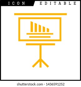 business presentation icon isolated sign symbol vector illustration - vector 