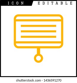 business presentation icon isolated sign symbol vector illustration - vector 