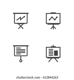business presentation icon set