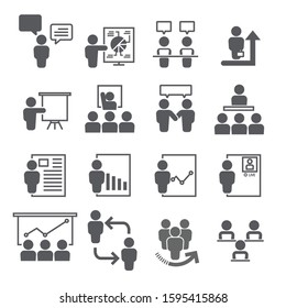 Business Presentation icon set / Business man