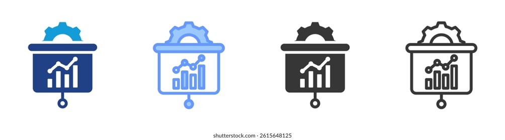 Business Presentation icon set multiple style collection