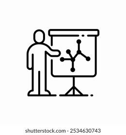 Vector de signo de icono de presentación de negocio