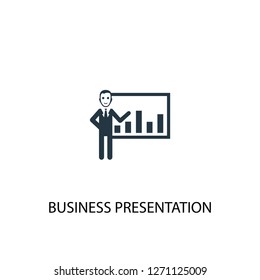 business presentation icon. Simple element illustration. business presentation concept symbol design. Can be used for web and mobile.