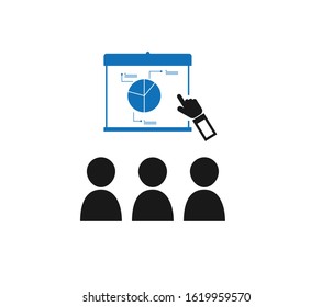 Business presentation icon vector