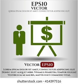 Business Presentation icon vector illustration