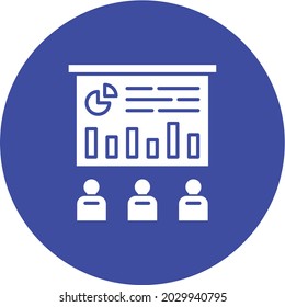 Business Presentation icon vector image. Can also be used for Business Startup. Suitable for mobile apps, web apps and print media.