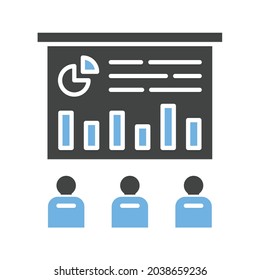 Business Presentation icon vector image. Can also be used for Business Startup. Suitable for mobile apps, web apps and print media.