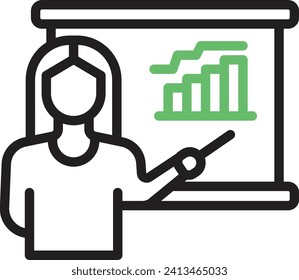 Business Presentation icon vector image. Suitable for mobile application web application and print media.