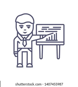 business presentation icon- vector sign
