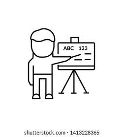 Business presentation icon- vector sign and symbol.
