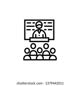business presentation icon- vector symbol business presentation icon.