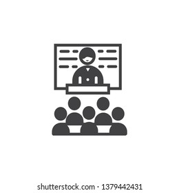 business presentation icon- vector symbol business presentation icon.