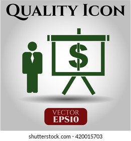 business presentation icon vector symbol flat eps jpg