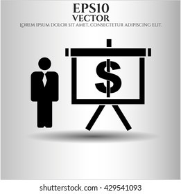 business presentation icon vector symbol flat eps jpg