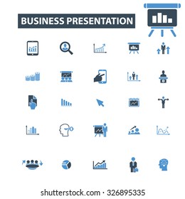 iconos de presentación de negocios