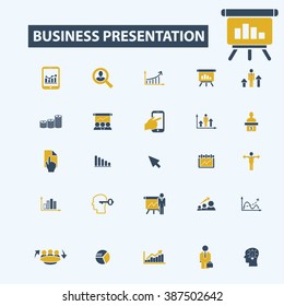iconos de presentación de negocios
