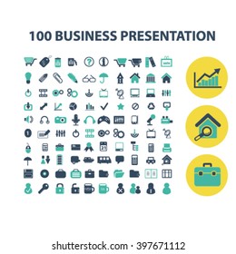 iconos de presentación de negocios
