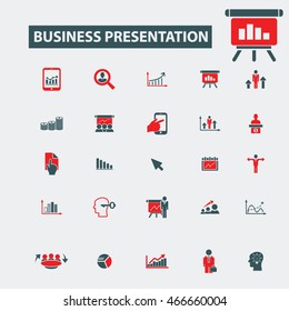 iconos de presentación de negocios