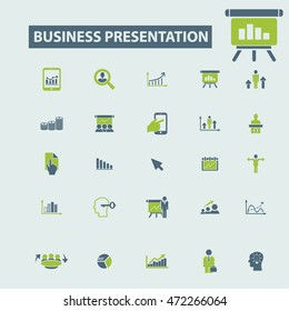 iconos de presentación de negocios